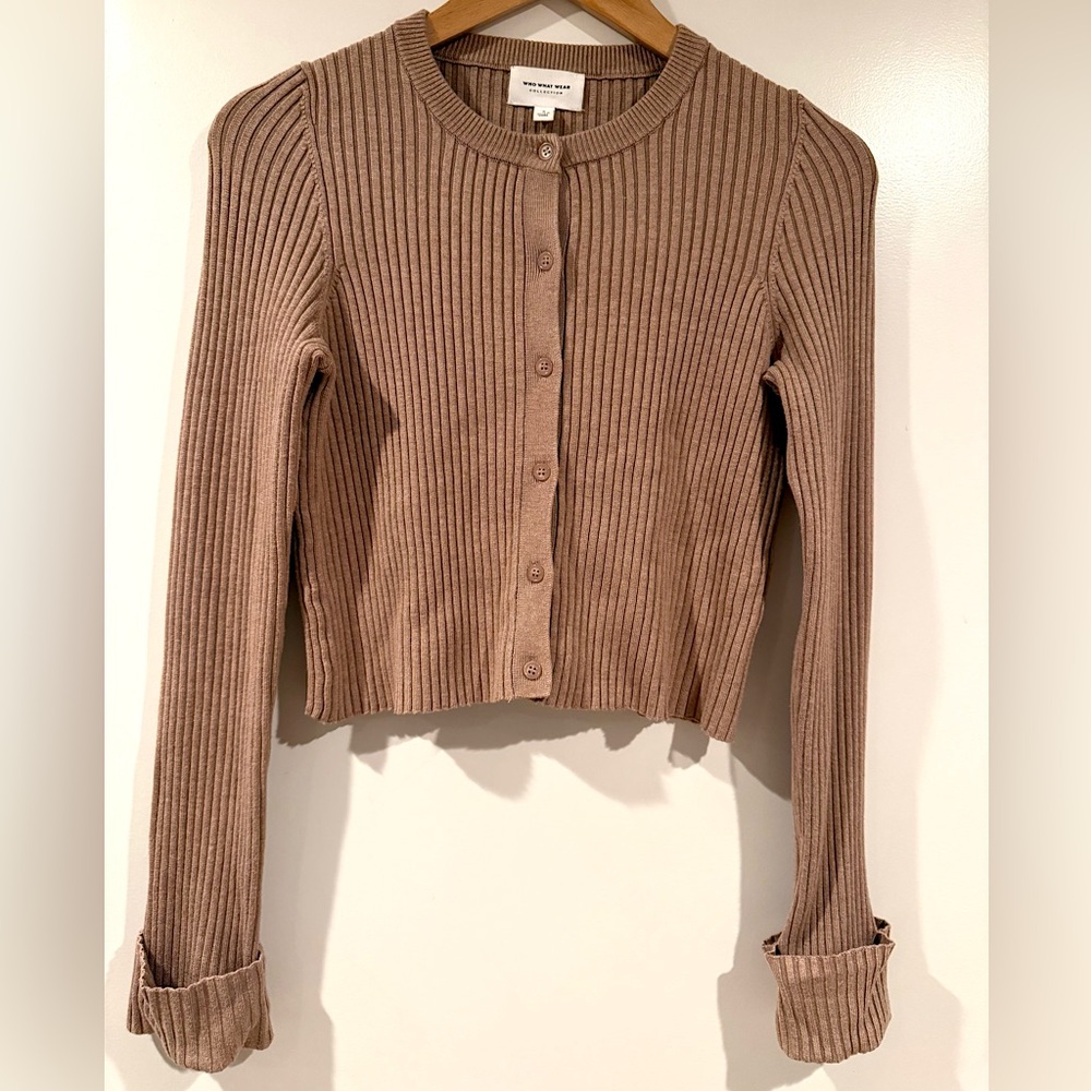 Who What Wear Collection ribbed cardigan